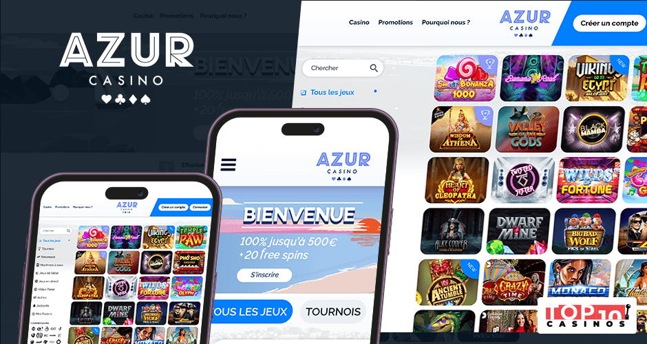 plates-formes sur lesquelles l'application de Azur casino est disponible